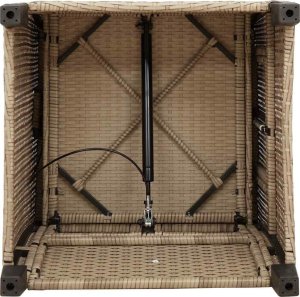 vidaXL Rozkładany fotel ogrodowy ze stolikiem bocznym Beżowy 10