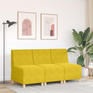 vidaXL Sofa Fotel Żółty 55 cm Aksamit 3