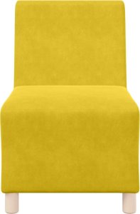 vidaXL Sofa Fotel Żółty 55 cm Aksamit 4