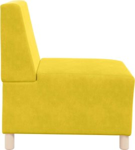 vidaXL Sofa Fotel Żółty 55 cm Aksamit 5