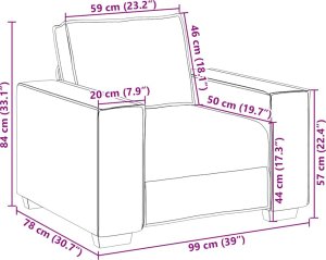 vidaXL Sofa Fotel Ciemnozielony 59 cm Aksamit 9