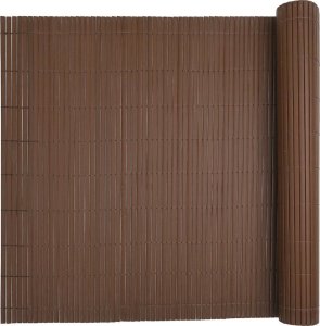 vidaXL Ogrodzenie dwustronne brązowe 1,8x3 m PVC 5