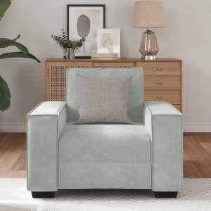 vidaXL Sofa Fotel Jasnoszary 59 cm Aksamit 3