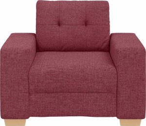 vidaXL Fotel, winna czerwień, 59 cm, obity tkaniną 4