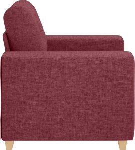 vidaXL Fotel, winna czerwień, 59 cm, obity tkaniną 5