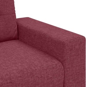 vidaXL Fotel, winna czerwień, 59 cm, obity tkaniną 7