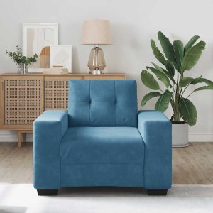 vidaXL Sofa Fotel Niebieski 59 cm Aksamit 3