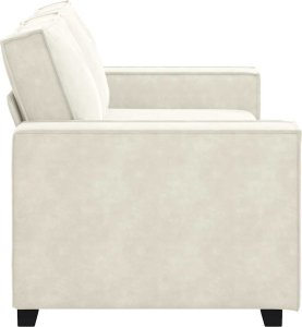 vidaXL Sofa 2-osobowa, kremowy, 140 cm, tapicerowana aksamitem 5