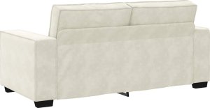 vidaXL Sofa 2-osobowa, kremowy, 140 cm, tapicerowana aksamitem 6