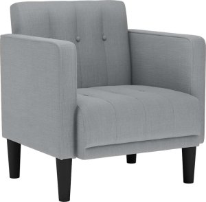 vidaXL Sofa Fotel z Podłokietnikami Jasnoszary 53 cm Tkanina 2