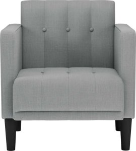 vidaXL Sofa Fotel z Podłokietnikami Jasnoszary 53 cm Tkanina 3