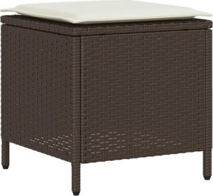 vidaXL 4-cz zestaw wypoczynkowy do ogrodu, poduszki, brązowy rattan PE 6