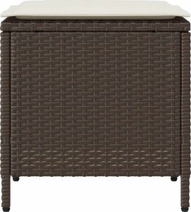 vidaXL 4-cz zestaw wypoczynkowy do ogrodu, poduszki, brązowy rattan PE 7