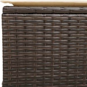 vidaXL 4-cz zestaw wypoczynkowy do ogrodu, poduszki, brązowy rattan PE 9