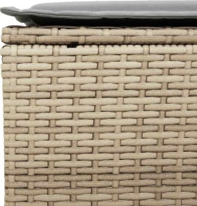 vidaXL 4-cz. zestaw mebli ogrodowych z poduszkami, beżowy, polirattan 9