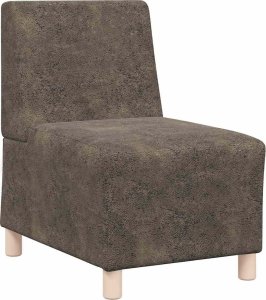 vidaXL Sofa Fotel Ciemnoszary 55 cm Skóra syntetyczna zamszowa 2