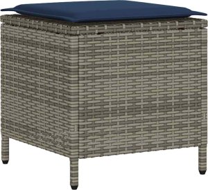 vidaXL 4-cz. zestaw wypoczynkowy do ogrodu, poduszki, szary, rattan PE 6