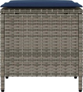 vidaXL 4-cz. zestaw wypoczynkowy do ogrodu, poduszki, szary, rattan PE 7