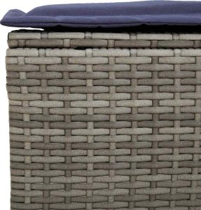 vidaXL 4-cz. zestaw wypoczynkowy do ogrodu, poduszki, szary, rattan PE 9