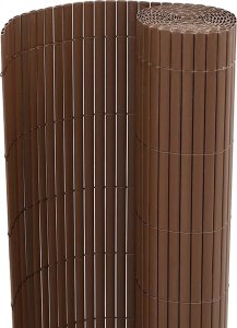 vidaXL Ogrodzenie Ogrodowe Dwustronne Brązowe 1,8x5 m PVC 6