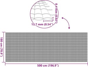 vidaXL Ogrodzenie Ogrodowe Dwustronne Brązowe 1,8x5 m PVC 9