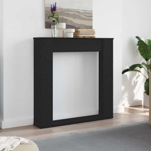 vidaXL Obudowa kominka Czarny dąb 100x20x100 cm Drewno klejone 1