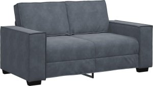 vidaXL Sofa 2-osobowa, ciemnoszary, 120 cm, tapicerowana aksamitem 2