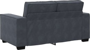 vidaXL Sofa 2-osobowa, ciemnoszary, 120 cm, tapicerowana aksamitem 6