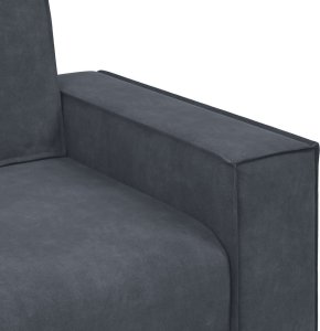 vidaXL Sofa 2-osobowa, ciemnoszary, 120 cm, tapicerowana aksamitem 7