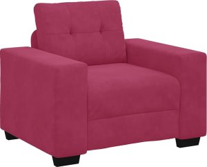 vidaXL Sofa Fotel Wino Czerwone 59 cm Aksamit 2