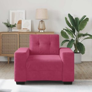 vidaXL Sofa Fotel Wino Czerwone 59 cm Aksamit 3