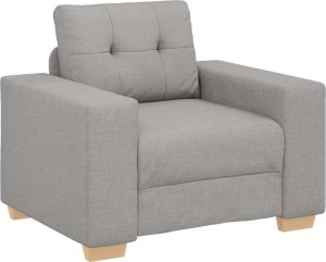 vidaXL Sofa Fotel, szary chmurowy, 59 cm, obity tkaniną 2