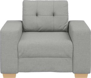 vidaXL Sofa Fotel, szary chmurowy, 59 cm, obity tkaniną 4