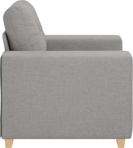 vidaXL Sofa Fotel, szary chmurowy, 59 cm, obity tkaniną 5