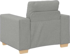 vidaXL Sofa Fotel, szary chmurowy, 59 cm, obity tkaniną 6