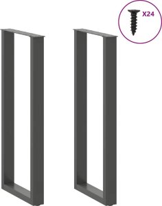 vidaXL Nogi do stolika kawowego 2 szt. antracyt 50x(110-111) cm stal 3