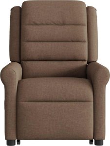 vidaXL Podnoszony fotel masujący, elektryczny, rozkładany, brązowy 5