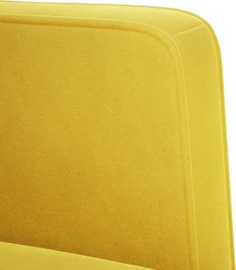 vidaXL Sofa Fotel z Podłokietnikami Żółty 53 cm Aksamit 6