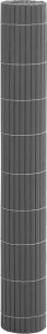 vidaXL Ogrodzenie dwustronne szare 1,8x3 m PVC 4