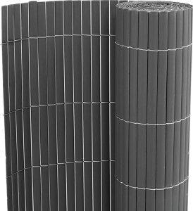 vidaXL Ogrodzenie dwustronne szare 1,8x3 m PVC 6