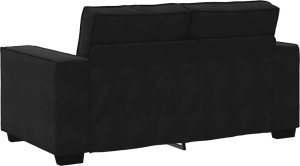 vidaXL Sofa 2-osobowa, czarna, 120 cm, tapicerowana aksamitem 6