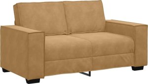 vidaXL Sofa 2-osobowa, brązowy, 120 cm, tapicerowana aksamitem 2