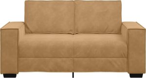 vidaXL Sofa 2-osobowa, brązowy, 120 cm, tapicerowana aksamitem 4