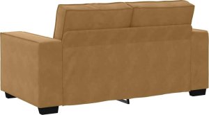vidaXL Sofa 2-osobowa, brązowy, 120 cm, tapicerowana aksamitem 6