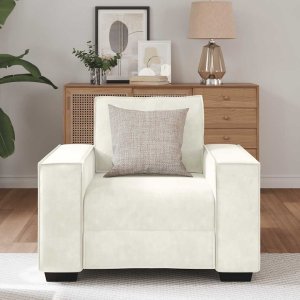 vidaXL Sofa Fotel Kremowy 59 cm Aksamit 3