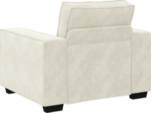 vidaXL Sofa Fotel Kremowy 59 cm Aksamit 6