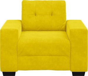 vidaXL Sofa Fotel Żółty 59 cm Aksamit 4