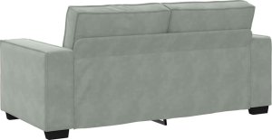vidaXL Sofa 2-osobowa, jasnoszara, 140 cm, tapicerowana aksamitem 6