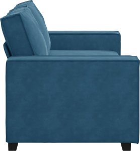 vidaXL Sofa 2-osobowa, niebieski, 140 cm, tapicerowana aksamitem 5