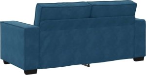 vidaXL Sofa 2-osobowa, niebieski, 140 cm, tapicerowana aksamitem 6